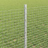 vidaXL Fence with Post Silver 0.6 x 50 m Steel