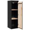 vidaXL Wall Cabinets 2 pcs Black 30x30x100 cm Solid Pinewood