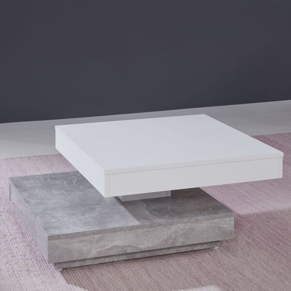 Trendteam Coffee Table Universal CT-119 Concrete Grey and White