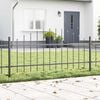 vidaXL Garden Fence 8 pcs Grey 170 x 115 cm Powder-Coated Steel