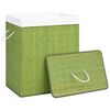 vidaXL Bamboo Laundry Basket Green 100 L