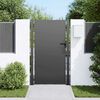 vidaXL Garden Gate with Lock Black 100 x 200 cm Powder-coated steel