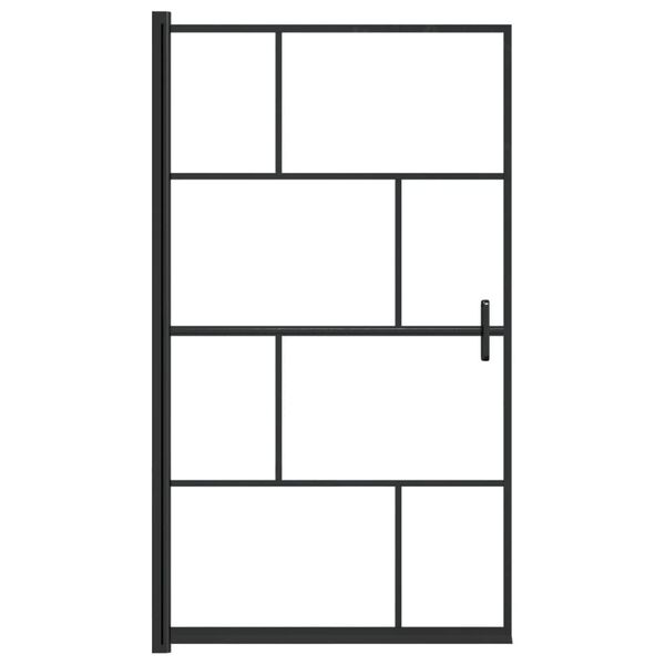 vidaXL Shower Enclosure ESG 80x140 cm Black