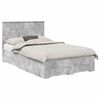 vidaXL Bed Frame Concrete Grey 120 x 190 cm Engineered Wood