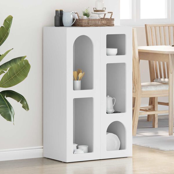 vidaXL Sideboard White 59 x 35 x 100.5 cm Engineered Wood