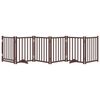 vidaXL Dog Gate with Door Foldable 6 Panels Brown Oak 300 cm Solid Wood Fir