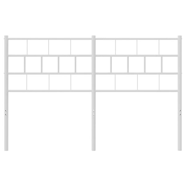 vidaXL Metal Replace Headboard White 135 cm
