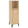 vidaXL 4 Piece Bathroom Furniture Set Sonoma Oak Engineered Wood