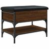 vidaXL Shoe Bench Brown Oak 62x42x45 cm Engineered Wood