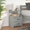 vidaXL Bedside Cabinet with 2 Drawers Grey Sonoma 40x36.5x62 cm