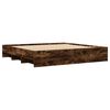 vidaXL Bed Frame without Mattress Smoked Oak 180x200 cm Super King Engineered Wood