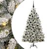 vidaXL Artificial Christmas Tree Green and White 180 cm PVC and Metal