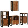 vidaXL Bathroom Furniture Set 4 pcs Multicolour Solid Reclaimed Wood