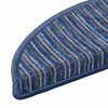vidaXL Self-adhesive Stair Mats 15 pcs Blue 56 x 17 x 3 cm