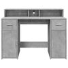 vidaXL Desk with LED Lights Concrete Grey 120x55x91 cm Engineered Wood