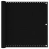 vidaXL Balcony Screen Black 90x600 cm HDPE