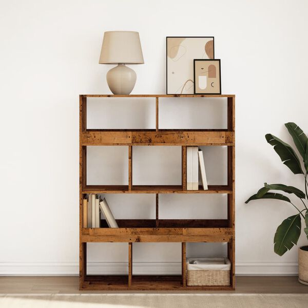 vidaXL Bookcase Old Wood 100x33x125.5 cm Engineered Wood