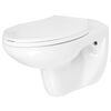 vidaXL Wall-Hung Toilet with Soft-Close Seat Ceramic White WC