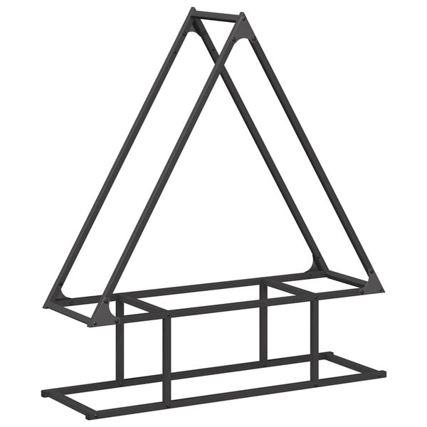 vidaXL Firewood Rack Black 80x25x90 cm Cold-rolled steel