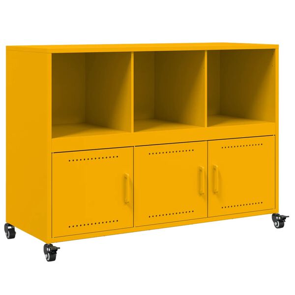 vidaXL Sideboard Mustard Yellow 100.5x39x72 cm Steel