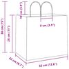 vidaXL Paper Bags 50 pcs with Handles Brown 32x22x28 cm