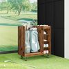 vidaXL Golf Cabinet with Wheel Plain Old Wood 90 x 45 x 98 cm