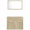 vidaXL 2 Piece Bathroom Furniture Set Sonoma Oak Engineered Wood