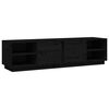 vidaXL TV Cabinet Black 156x40x40 cm Solid Wood Pine