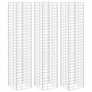 vidaXL Gabion Raised Beds 3 pcs 30x30x150 cm Iron
