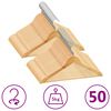 vidaXL 50 pcs Clothes Hanger Set Non-slip Hardwood