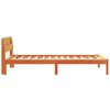 vidaXL Bed Frame with Headboard Wax Brown 100 x 200 cm Solid Pine Wood