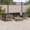 vidaXL 7 Piece Garden Sofa Set with Cushions Impregnated Wood Pine
