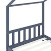 vidaXL Kids Bed Frame Grey Solid Pine Wood 90x200 cm