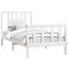 vidaXL Bed Frame without Mattress White Solid Wood Pine 100x200 cm