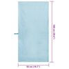 vidaXL Sports Towels 2 pcs Blue 100 x 50 cm Polyester and polyamide