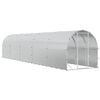 vidaXL Chicken Coop Silver 1000 x 200 x 200 cm Galvanised Steel