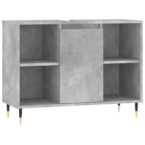 vidaXL Bathroom Cabinet Concrete Grey 80x33x60 cm Engineered Wood