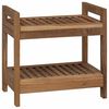 vidaXL Bathroom Shelf Natural 45 x 30 x 45 cm Solid Teak Wood
