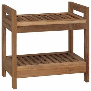 vidaXL Bathroom Shelf Natural 45 x 30 x 45 cm Solid Teak Wood