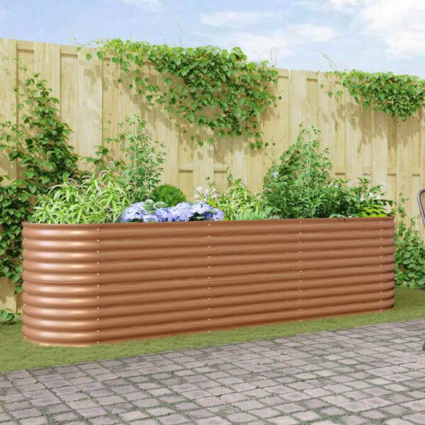 vidaXL Raised Bed Brown 320 x 80 x 81 cm Steel