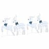 vidaXL LED Reindeers 4 pcs Silver 45 x 19 x 65 cm Fabric