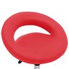 vidaXL Rolling Work Chair Red Faux Leather