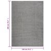 vidaXL Shaggy Rug High Pile Grey 140x200 cm