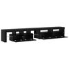 vidaXL TV Cabinet 3 pcs Black Oak 260 x 37 x 40 cm Engineered Wood