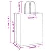 vidaXL Paper Bags 50 pcs with Handles White 18x8x22 cm