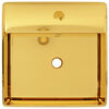 vidaXL Wash Basin with Overflow 41x41x15 cm Ceramic Gold