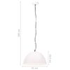 vidaXL Industrial Vintage Hanging Lamp 25 W White Round 41 cm E27