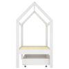 vidaXL Kids Bed Frame with a Drawer White Solid Pine Wood 70x140 cm