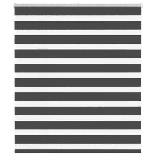 vidaXL Zebra Blind Black 120x100 cm Fabric Width 115.9 cm Polyester