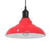 vidaXL Pendant Lamp Height Adjustable E27 Gloss Red &Oslash; 31 cm Metal